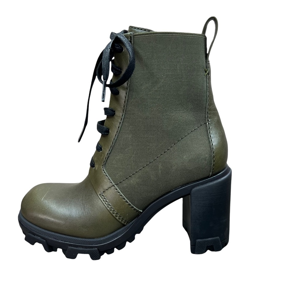 rag & bone Olive Green Lace-Up Combat Moto Boots - Picture 6 of 15